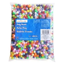 1lb. Multicolor Pony Beads By Creatology™, 6mm X 9mm -Tailoring Master 10269498 1