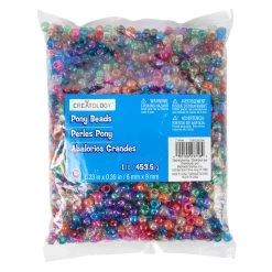 1lb. Multicolor Pony Beads By Creatology™, 6mm X 9mm