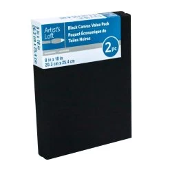 12 Packs: 2 Ct. (24 Total) Black Canvas Value Pack By Artist's Loft™ Necessities™ -Tailoring Master 10385154 3