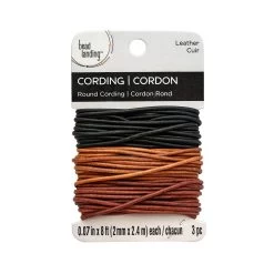 Multicolor Leather Round Cording By Bead Landing™