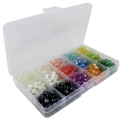 Bead Landing™ Faceted Aurora Borealis Crafting Beads Box -Tailoring Master 10392609 2
