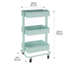 Lexington 3-Tier Rolling Cart By Simply Tidy™ -Tailoring Master 10503531 4