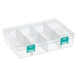 Clear & Turquoise Storage Box By Simply Tidy™