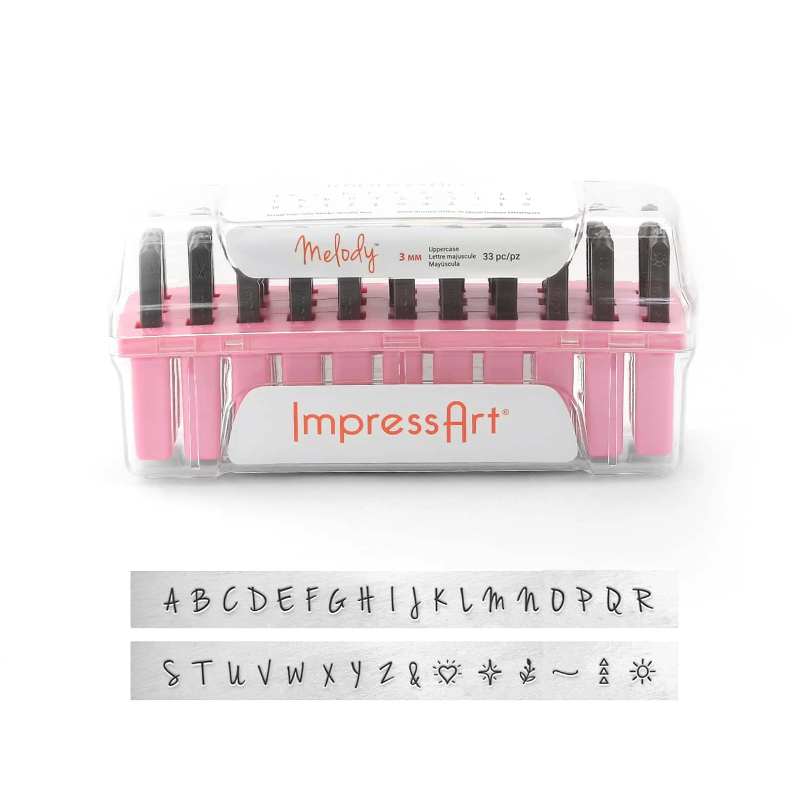 ImpressArt® Melody™ Mid-Range Metal Stamps, Uppercase Letters 3 ImpressArt® Melody™ Mid-Range Metal Stamps, Uppercase Letters - Image 3