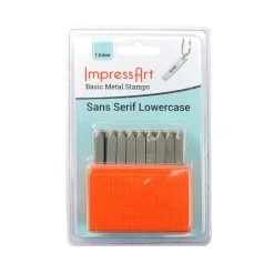ImpressArt® Basic Metal Stamps, Sans Serif Lowercase Letters