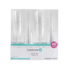 Plastic Wine Glasses By Celebrate It™, 40ct. -Tailoring Master 10569124 1