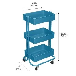 Lexington 3-Tier Rolling Cart By Simply Tidy™ -Tailoring Master 10623988 4