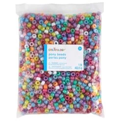 1lb. Multicolor Pony Beads By Creatology™, 6mm X 9mm -Tailoring Master 10647495 1