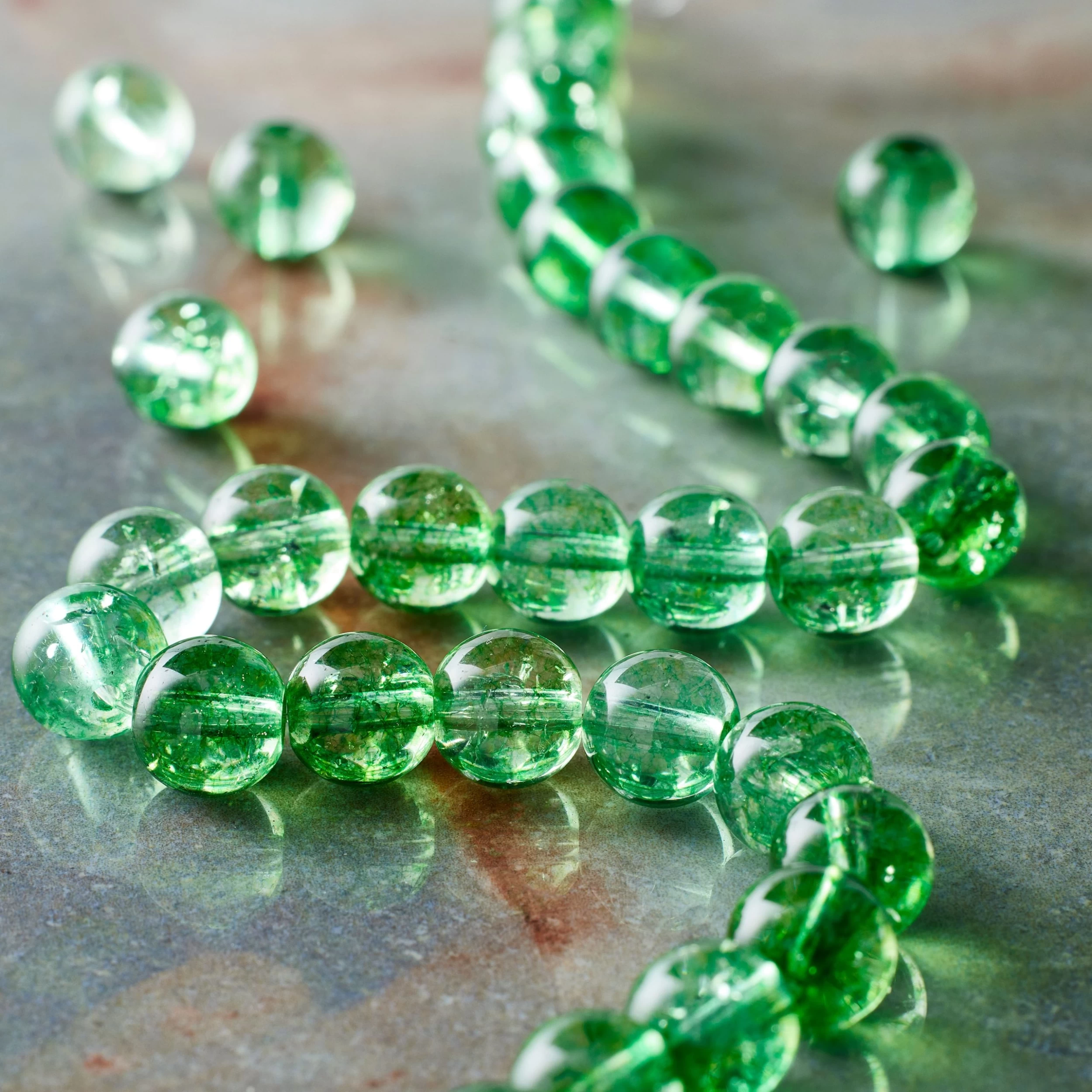 12 Pack: Light Green Dyed Quartz Round Beads, 8mm By Bead Landing™ 2 12 Pack: Light Green Dyed Quartz Round Beads, 8mm By Bead Landing™ - Image 2