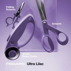 Fiskars® 4" Ultra Lilac Folding Scissors -Tailoring Master 10719811 8
