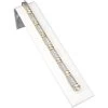 White Leather Bracelet Display Ramp Jewelry Showcase 8"