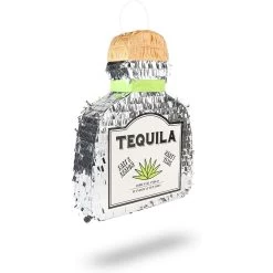 Small Tequila Bottle Pinata For 21st Birthday Supplies, Funny Adult Party Decorations, Fiesta, Cinco De Mayo (16.5 X 13 In)