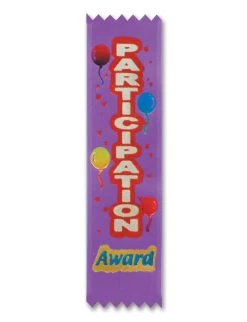 Beistle Pack Of 30 Purple "Participation" School And Sports Award Ribbons 6.25"