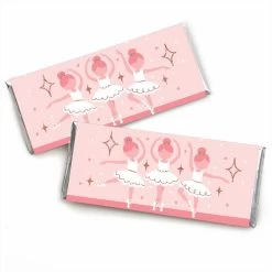Big Dot Of Happiness Tutu Cute Ballerina - Candy Bar Wrapper Ballet Birthday Party Or Baby Shower Favors - Set Of 24