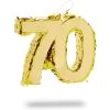 Mini Number 70 Pinata For 70th Birthday, Anniversary Party Decorations, Gold, 7.5 X 6 X 2 In.