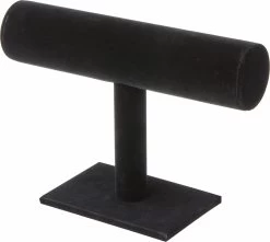 Plymor Black Velvet T-Bar Bracelet Display Stand, 7.25" W X 5" H