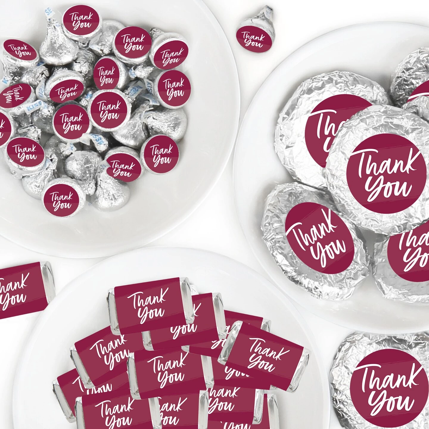 Big Dot Of Happiness Burgundy Elegantly Simple - Guest Party Favors Candy Favor Sticker Kit - 304 Pieces 1 Big Dot Of Happiness Burgundy Elegantly Simple - Guest Party Favors Candy Favor Sticker Kit - 304 Pieces