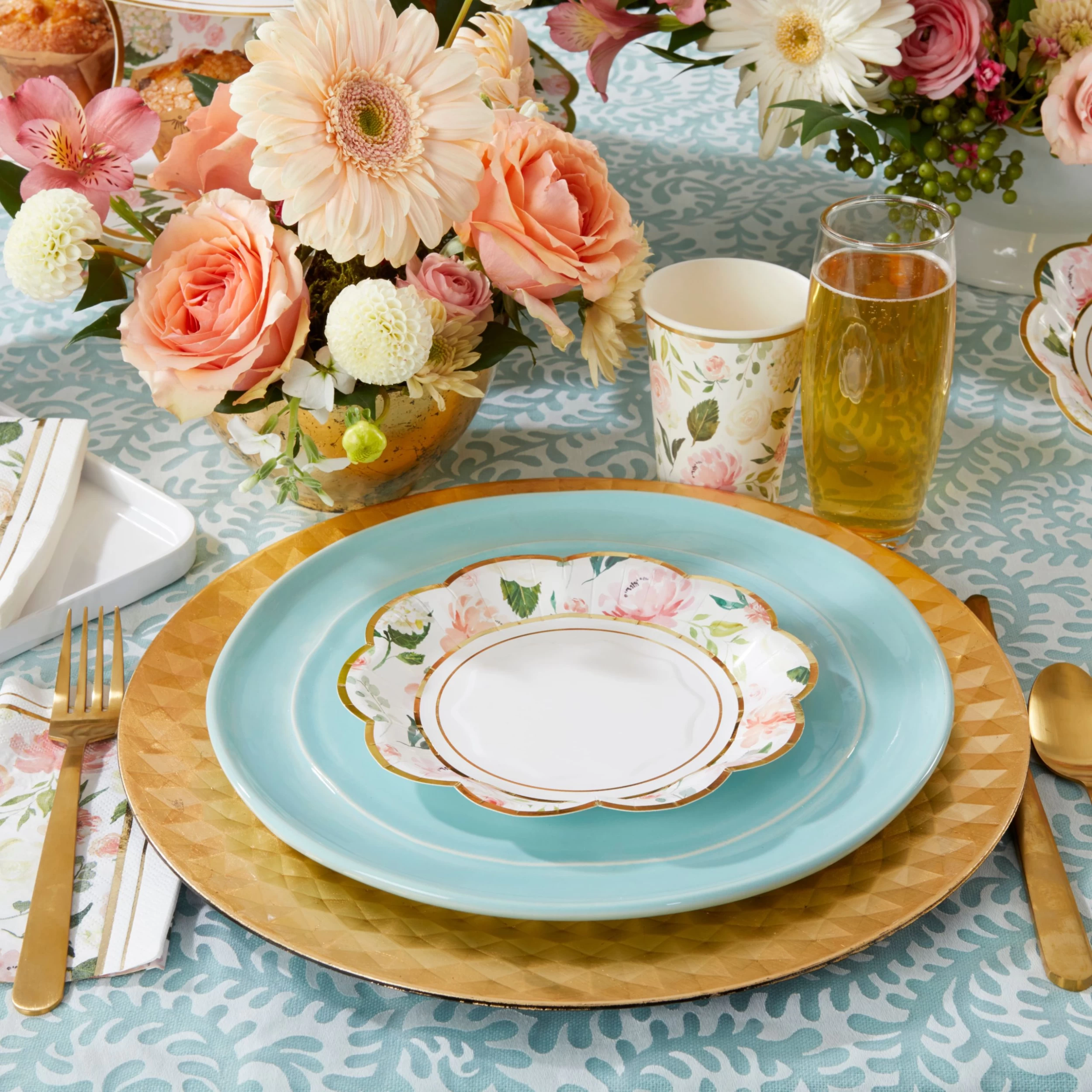 Kate Aspen® 7" Brunch Floral Paper Plates, 32ct. 5 Kate Aspen® 7" Brunch Floral Paper Plates, 32ct. - Image 5