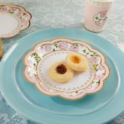 Kate Aspen® 7" Pink Tea Time Whimsy Paper Plates, 32ct. -Tailoring Master D235079S 4