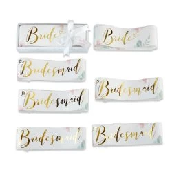 Kate Aspen® Geometric Floral Bachelorette Sash Set, 6ct.