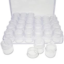 The Beadsmith® 6.5'' X 5.5'' X 1'' Clear Storage Box With Jars