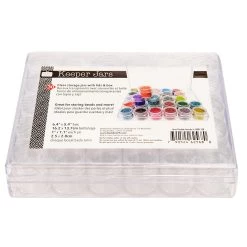 The Beadsmith® 6.5'' X 5.5'' X 1'' Clear Storage Box With Jars -Tailoring Master D289873S 3
