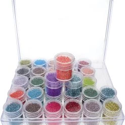 The Beadsmith® 6.5'' X 5.5'' X 1'' Clear Storage Box With Jars -Tailoring Master D289873S 4