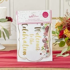 Kate Aspen® Burgundy Blush Floral Party Décor Sign Kit -Tailoring Master D332699S 3