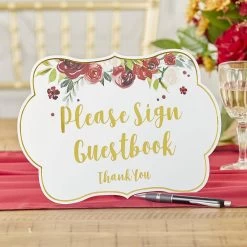 Kate Aspen® Burgundy Blush Floral Party Décor Sign Kit -Tailoring Master D332699S 7
