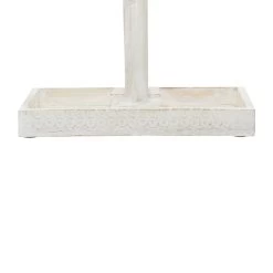 12" White Mango Wood Natural Jewelry Stand -Tailoring Master D365396S 6