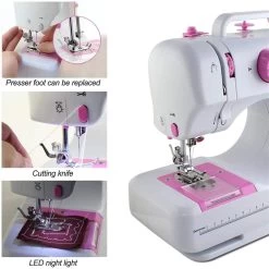 NEX™ Cute Pink Modern Crafting Sewing Machine With 12 Built-In Stitches -Tailoring Master D446220S 4