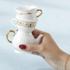 Kate Aspen® Medium Tea Time Whimsy Ceramic Bud Vase 11 Kate Aspen® Medium Tea Time Whimsy Ceramic Bud Vase -Tailoring Master D588364S 5