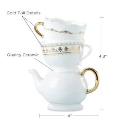 Kate Aspen® Medium Tea Time Whimsy Ceramic Bud Vase 13 Kate Aspen® Medium Tea Time Whimsy Ceramic Bud Vase -Tailoring Master D588364S 7