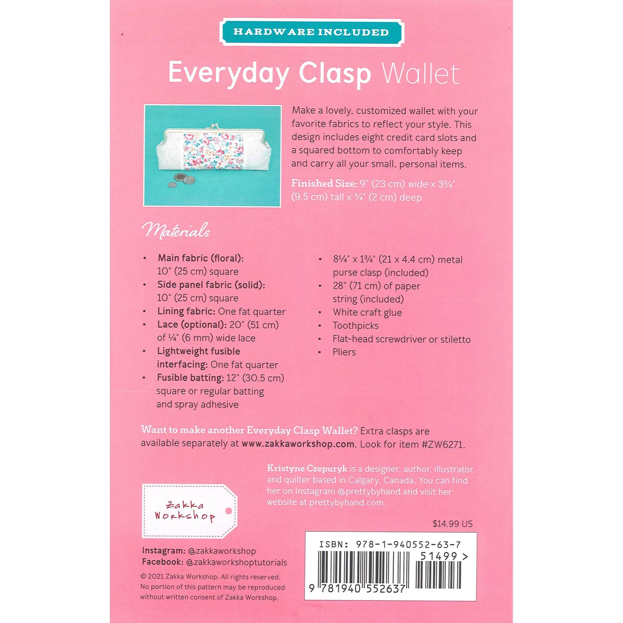 Zakka Workshop Everyday Clasp Wallet Kit 3 Zakka Workshop Everyday Clasp Wallet Kit - Image 3