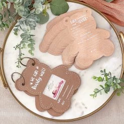 Kate Aspen® Kraft Bear Shape Baby Shower Prediction Advice Card Keepsake Book Set