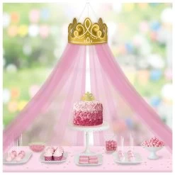 AMSCAN Disney® Princess Crown Decoration With Tulle Canopy