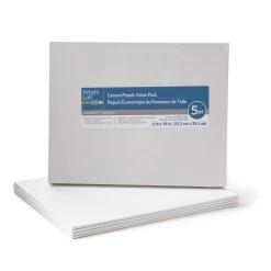 8 Packs: 5 Ct. (40 Total) 8" X 10" Canvas Panel Value Pack By Artist's Loft® Necessities™ -Tailoring Master MP156196 21
