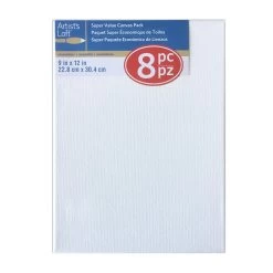 4 Packs: 8 Ct. (32 Total) 9" X 12" Super Value Canvas By Artist's Loft® Necessities™ -Tailoring Master MP229858