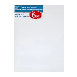 4 Packs: 6 Ct. (24 Total) 12" X 16" Super Value Canvas By Artist's Loft® Necessities™ 9 4 Packs: 6 Ct. (24 Total) 12" X 16" Super Value Canvas By Artist's Loft® Necessities™ -Tailoring Master MP276631 1