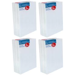 4 Packs: 6 Ct. (24 Total) 12" X 16" Super Value Canvas By Artist's Loft® Necessities™