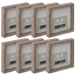 8 Pack: Gray 9" X 9" Belmont Shadow Box By Studio Décor®