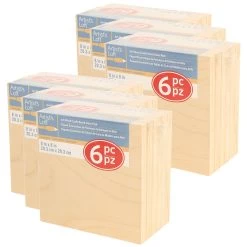 6 Packs: 6 Ct. (36 Total) 8" X 8" Cradled Wood Painting Panels By Artist's Loft™