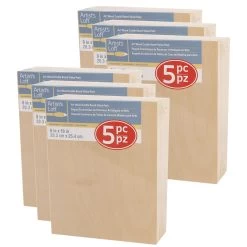 6 Packs: 5 Ct. (30 Total) 8" X 10" Cradled Wood Painting Panels By Artist's Loft™ Necessities™