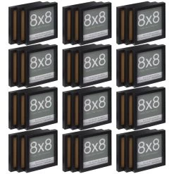 12 Pack: 3 Ct. (36 Total) Black 8" X 8" Display Cases, Fundamentals By Studio Décor®