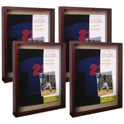 4 Pack: Walnut Shadow Box By Studio Décor®
