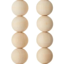 12 Pack: Raw Pine Wood Round Beads, 25mm By Bead Landing™
